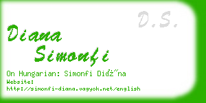 diana simonfi business card